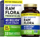 Nature's Truth Raw Flora Probiotic mit Präbiotika | 40 Billion CFU | Tägliche Verdauung Vegan Kapseln | Gluten kostenlose Ergänzung für Männer und Frauen