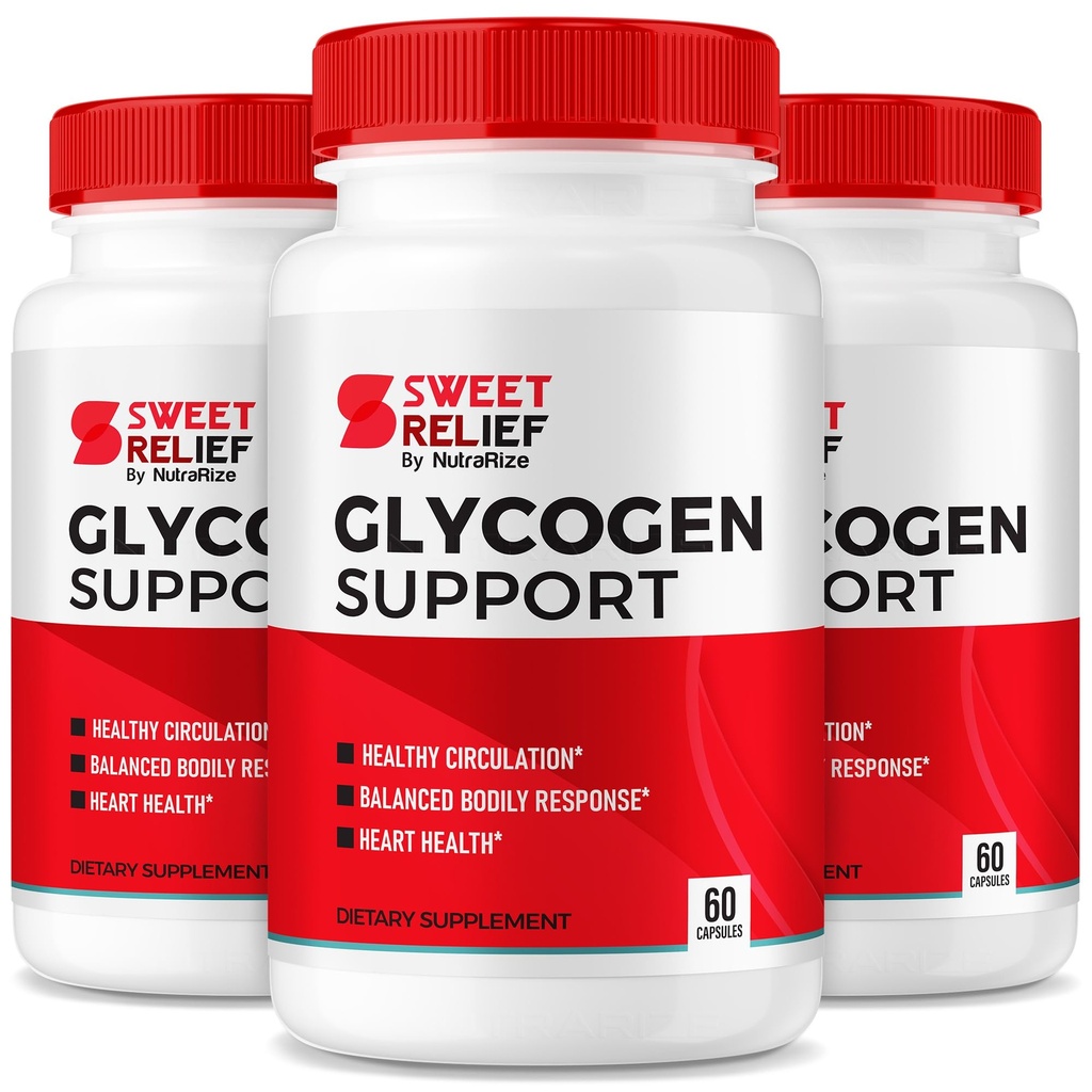 NutraRize (Pack mit 3 Sweet Relief Glycogen Support - Blutgefäß-Reiniger, Kapseln, Advanced Formula for Overall Wellness, Bewertungen (180 Kapseln)