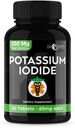 Comprimés de pilules iodure de potassium - 1-Pack 130mg portions Total de 60 comprimés- Dr Emys comprimés iodure de potassium