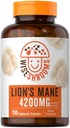 Carlyle Lions Mane Supplemento capsule 4200 mg | 150 Count | Vegetariano, Non OGM, Gluten Free | Wiseshrooms