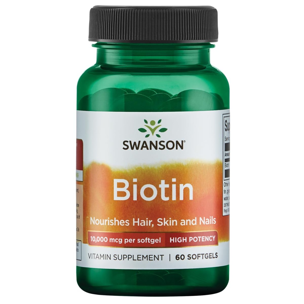 Swanson Super Strength Biotin Vitamine 10000 mcg 60 gels