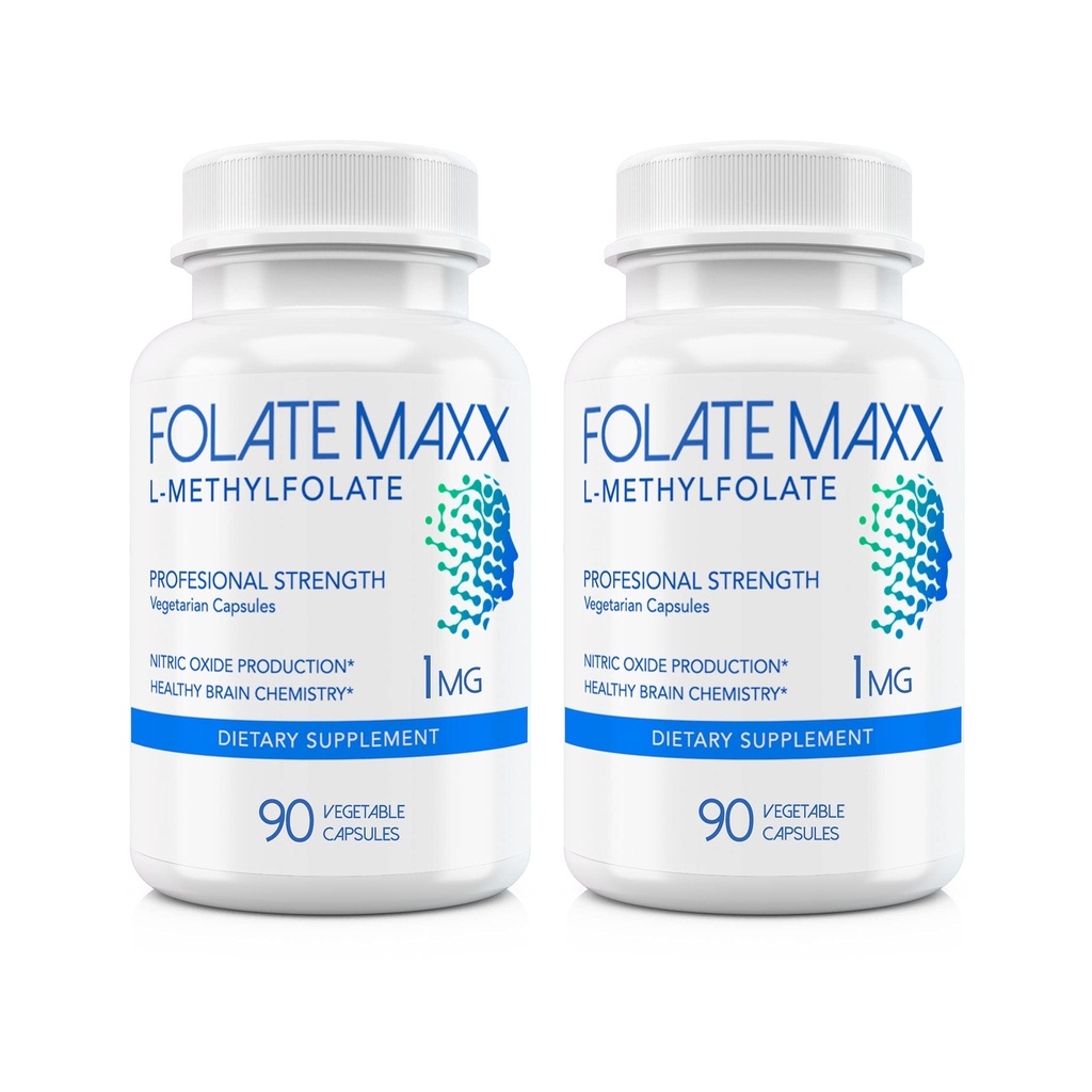 L-Methylfolat-Ergänzung (1mg) - Professional Strength with Optimized Bioactive Methylfolate - 5 MTHF - Non-GMO, Glutenfrei, Sojafrei, GMP - 180 Vegetarisch Unflavored Capsules