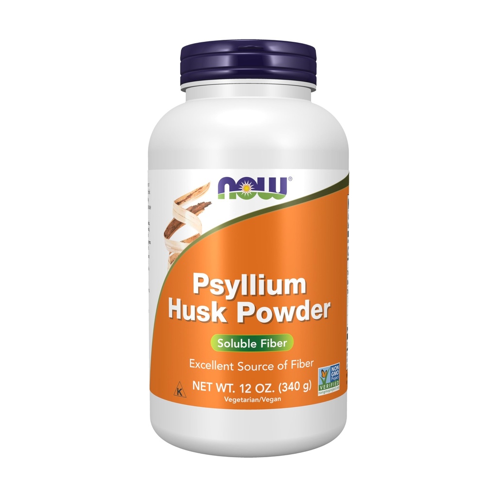 JETZT Nahrungsergänzungsmittel, Psyllium Husk Pulver, Non-GMO Projekt Verifiziert, lösliche Faser, 12-Ounce