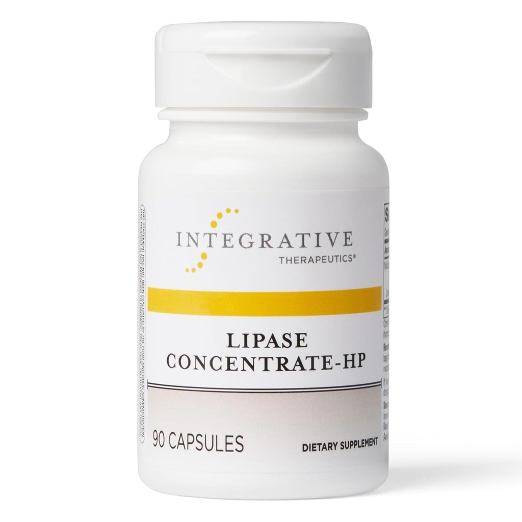 Integrative Therapie Lipase Konzentrat-HP - Enzymergänzung für die Verdauung von Fetten - Nährstoffaufnahme & GI Tract Health Support* - Dairy-Free & Vegan - 90 Count (45 Servierungen)