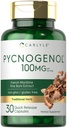 Carlyle Pycnogenol 100mg | 30 capsule | Estratto di corteccia di pino marittimo francese | Pinus Pinaster | Non-GMO e Gluten