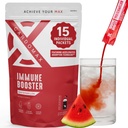 CardoMax Immunity Booster Liquid Drink Mix with Ginseng and Vitamine C for Kids and Adults, Supplément de soutien immunitaire pour l'énergie et le bien-être, Saveur de pastèque, 15 boîtes de bâton liquide mono-serve