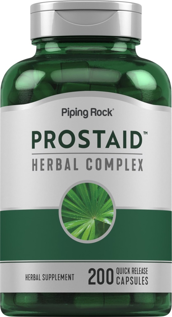 Piping Rock Prostata Ergänzung für Männer | 200 Kapseln | ProstAid Kräuter-Komplex Extrakt mit Sägen Palmetto, Pygeum, Stinging Nettle | Non-GMO, Gluten kostenlos