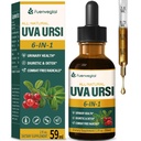Uva Ursi Bearberry Natürliche Diuretic Drops, Urinary Health & Kidney Cleanse Detox Kräuterergänzung Unterstützung UTI & Wasser Weg, Extrakt W/Dandelion Root Cranberry, Alkoholfreie Tincture.2oz