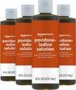 Bases Premiers soins Antiseptiques, Solution Iodine Povidone 10%, 8 Fl Oz, Pack de 4