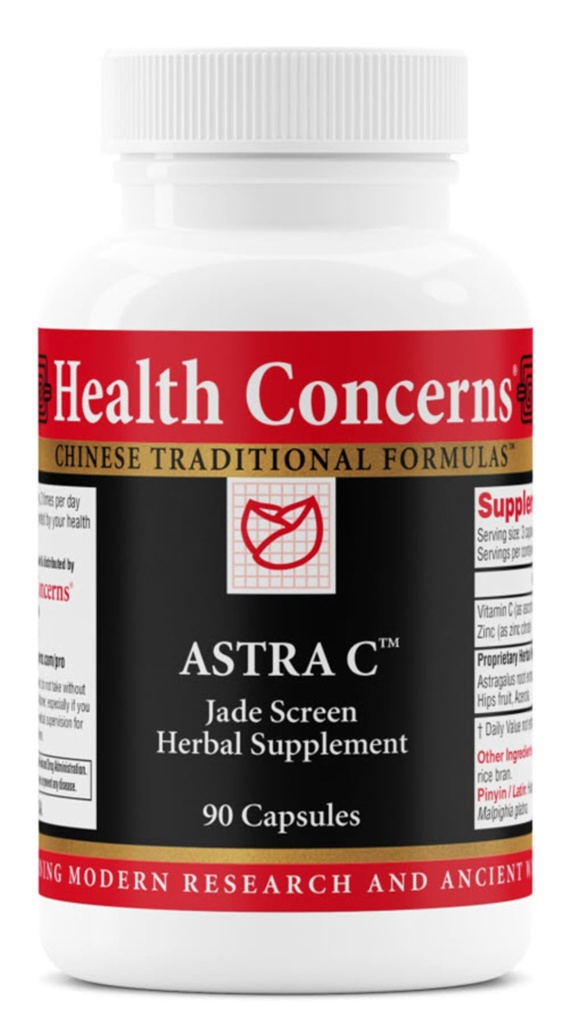 Astra C – Immununterstützung, Kälteprävention & Antioxidantien – Vitamin C, Zink, Astragalus, Atractylodes, Rose HIPS & Acerola – Natürliche chinesische Kräuterergänzung – 90 Kapseln