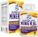 Integratore Multiminerale Super-MAX (Iron Free) Multimineral | Integratori Multi Minerali ad alta potenza (All-in-1) Minerali Formula | Complesso Minerale | Alimentazione 1-Month | 60 Compresse