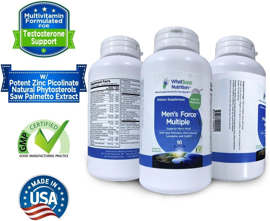 Multivitamine de la force masculine pour les hommes - Formulation d'absorption supérieure