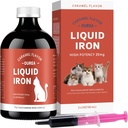 Suppléments de fer pour les chats - Fer liquide pour l'anémie avec vitamines de chat, soutenir les niveaux de fer, promouvoir la cellule rouge, stimuler l'énergie et la vitalité dans la santé des chats, 3.4oz(100ml)