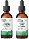 Teinture de racine de nervure sauvage et organique 2 fl oz & Saw Palmetto Teinture 2 fl oz