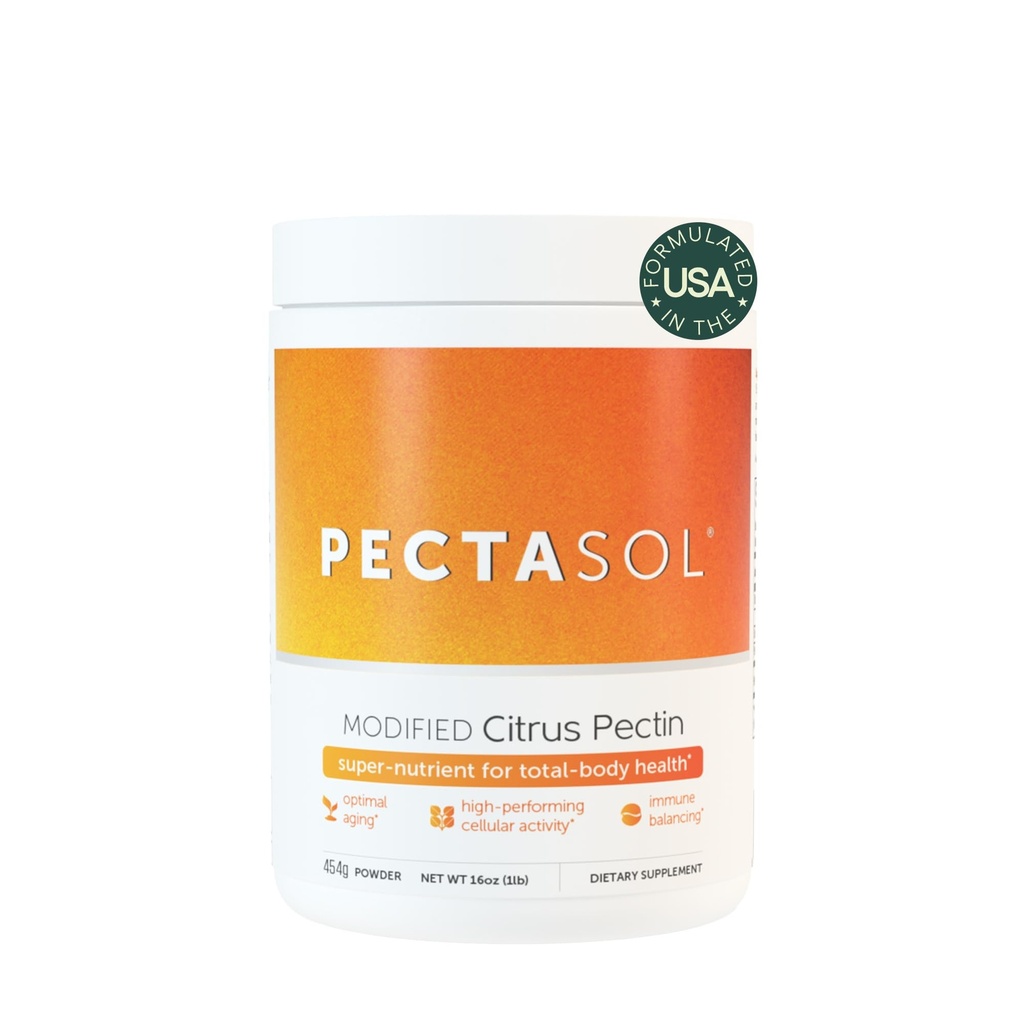 PectaSol Modified Citrus Pectin – 454g Pulver – Total-Body Health Supplement zur Unterstützung des Herzens, Immunsystems, Entzündungsreaktion & Gesundes Altern + Pflege gesundes Galectin-3 Ebenen