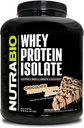 NutraBio 100% Whey Protein Isolate Protein Powder, 25g Protein con profilo completo dell'aminoacido, Non-GMO, Soy & Gluten Free, Carbo basso, Polvere di proteine del siero di calcio basso, Burro di arachidi al cioccolato, 5 Lbs