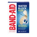 Bande-Aid marque Water Block Flex 100% étanche Bandes adhésives pour l'entretien de la première plaie d'Aid de petites coupures, Scrapes & Wounds, design ultra-flexible, stérile, toutes une taille, 20 ct