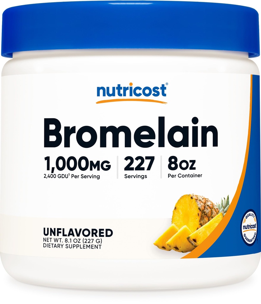Nutricost Bromelain Polvere 8 OZ - Non OGM, Vegetariano, Gluten Free