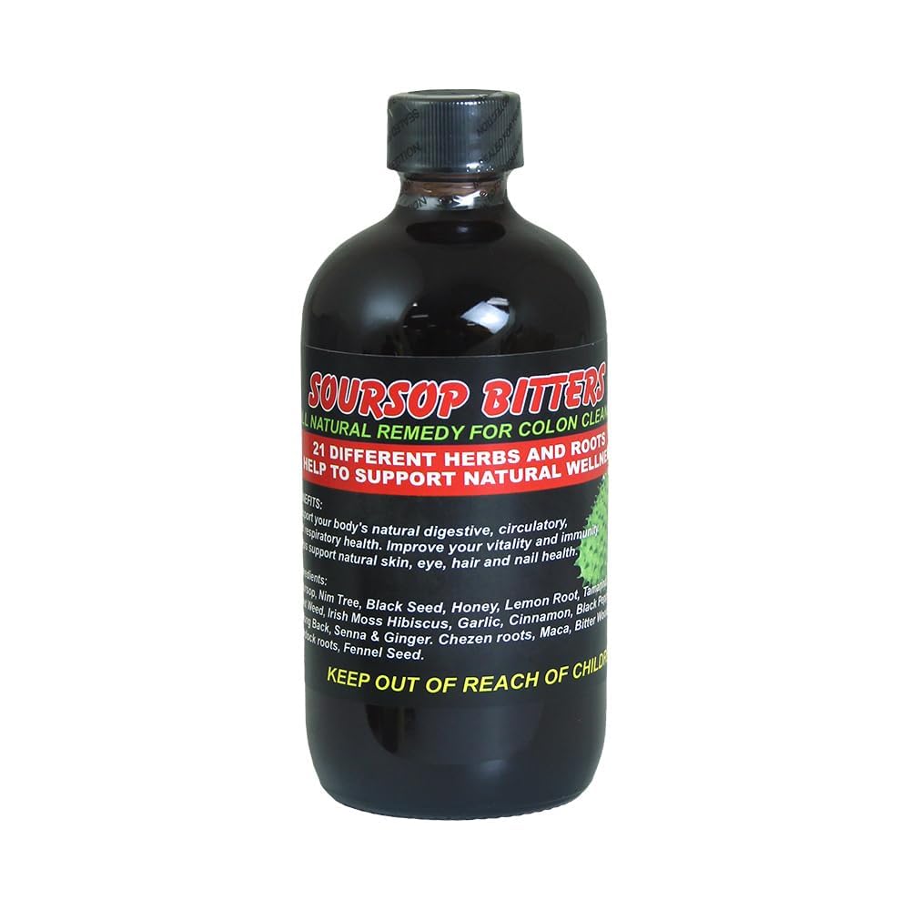 Soursop Bitters generico – 8oz – Supporto immunitario – Natural Bitter Soursop con estratti botanici