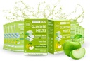 Glucose SOS Melts Realizzati con polvere di Dextrose Puree Sugar, Glucose Tabs, Integratore Sportivo, Tavole Attive Veloce con 10 Individuali 15g Serve di Mela Verde