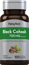 Piping Rock Black Cohosh Root Extract | 700 mg | 100 Kapseln | Konzentratiert | Non-GMO, Glutenfreie Ergänzung