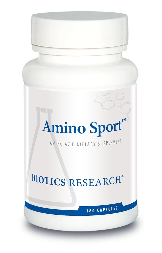 Biotics Research Amino Sport Broad Spectrum Aminoacidi, Aminoacidi essenziali, BCAAs, Sports Recovery, Support Lean Muscle Mass 180 capsule
