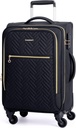 BAGSMART Carry On Gepäck 20 Zoll,Softside Expandable Koffer mit Spinner Räder, Gepäck 22x14x9 Airline genehmigt Rolling Leichte Koffer für Damen Männer, Compact Carry-On (Schwarz)