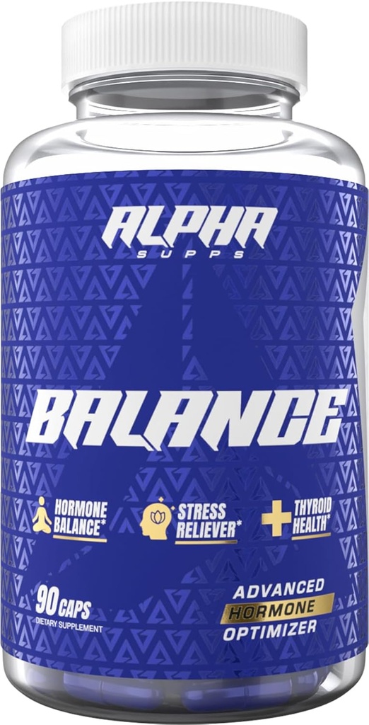Alpha Supps - Alpha Balance | Supporto di livello di stress ormonale e sano | con Inositol e Ashwagandha | 90 capsule