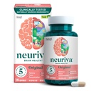 NEURIVA original Décaféiné cliniquement testé Cerveau Nootrope Supplément pour mémoire, focus et concentration, NeuroFacteur et Phosphatidylsérine, 28ct Capsules