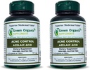 Integratori organici verdi Acne, Acido Azelaico, 90 VCaps, Alta assorbibile, Non OGM, Senza Glutine, (Pacchetto di 2)