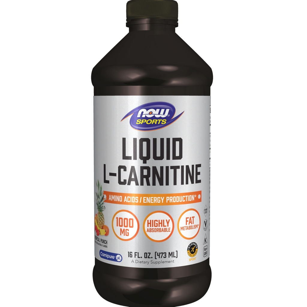 Nutrition sportive, L-Carnitine Liquide 1000 mg, Très Absorbable, Punch Tropical, 16-Ounce