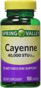 Spring Valley - Cayenne Fruit 40.000 STU, Ganzes Kräuter, 100 Kapseln