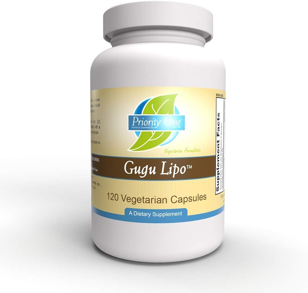 Priorità Una Vitamine Gugu-Lipo 120 capsule vegetariane - Progettato per mantenere livelli di colesterolo siero sano e trigliceride già all'interno della gamma normale.*