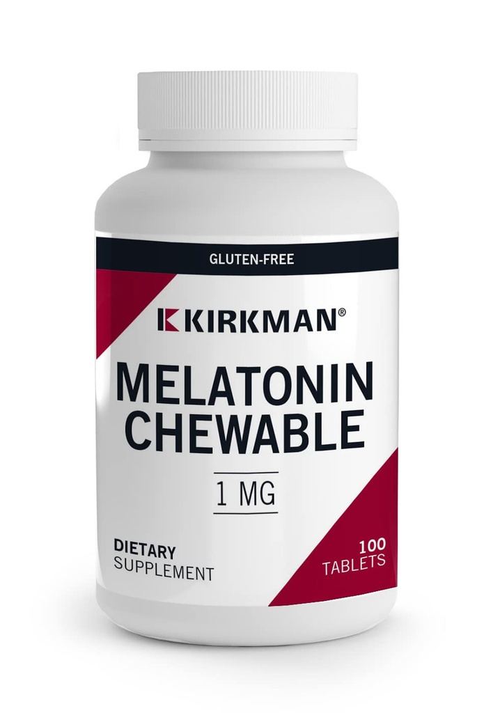 Kirkman - Melatonin 1 mg Chewable Tablets - 100 compresse - Promuove il sonno - rinfrescante menta aroma - soluzioni anallergiche
