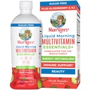MaryRuth Organics Liquid Morning Multivitamin Essentials+ | Vitamin A C D E B6 B12 Biotin Zink, Mens Womens Multivitamin, Immununterstützung, Schönheit | Zucker Free | Vitamine für Alter 1+ | Vegan | 32 Fl Oz