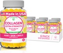 Lunakai Collagen Gummies - Tastiest Formula Proprietario - 200mg Gommie di collagene idrolizzate per donne e uomini con Biotina, Zinco, Vitamina C ed E - Non OGM Anti Aging Supplement for Women - 6 Pack
