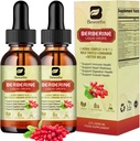2Pack Berberine Supplement - Berberine Flüssigkeitstropfen mit Ceylon Cinnamon, Turmeric, Bitter Melon, Milk Thistle, Berberine HCL Supplement aktiviert AMPK & GLP-1 für Verdauungssystem Unterstützung