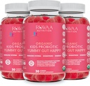 Probiotici per la salute digestiva, chewable Daily Probiotic per bambini età 4+. Oral Care, Abdominal Discomfort, Gut Health. Sapore di fragole, USDA Organic, Probiotici per bambini 90ct (3)