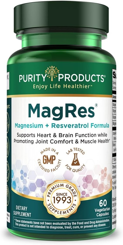 Prodotti di purezza - MagRes Formula Magnesio + Resveratrolo 60 capsule