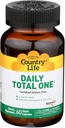 Country Life Daily Total One with Iron - Full Spectrum Digestive Enzyme Blend - 60 capsule vegetariane