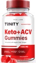 rize labs - Trinity Keto+ACV Gummies per la perdita di peso avanzata, Tutti Natural Apple Sider Vinegar Supplement, 500 mg (60 Gummies)