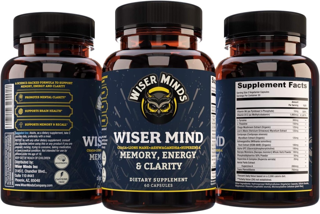Nootropic, Mémoire, Focus, Supplément de clarté mentale