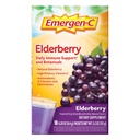 Emergen-C Elderberry Fizzy Drink Mix, Elderberry Immune Support, saveurs naturelles, avec vitamine C à haute puissance, 18 Compte