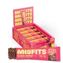 Misfits Vegan Protein Bars, Cookie Butter - Aktualisierte Rezept | Plant Based, Low Sugar & Carb, High Fiber Snacks | Pack von 15