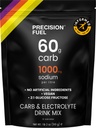 Precision Fuel PF 60 Carb & Elektrolyt-Getränk-Mischpulver für Hydration & Energie - Endurance Sports Nutrition, Vegan, Hypotonie - 60g Carb, 1000mg Natrium pro Liter - Mild Citrus Flavor