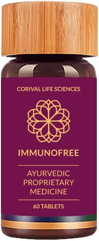 Biogetica Integratore di erbe Immunofree per Supporto Immune - Natural Potent Blend of Tulsi, Kalmegh, Yashtimadhu & Giloy per Boost Immune - 100% Vegan - 60 compresse