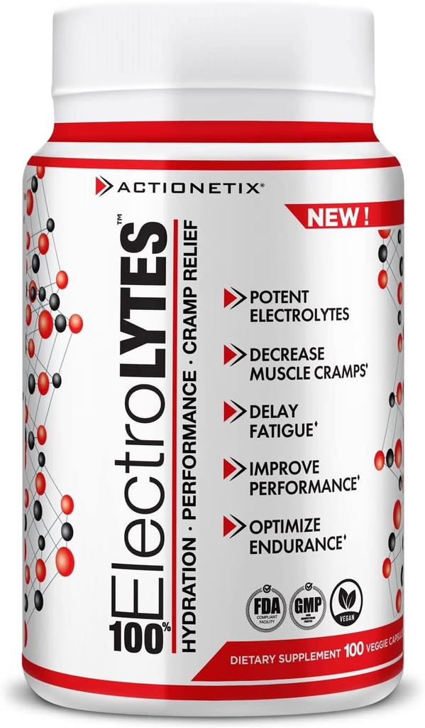 Elektrolyte (100 caps) - Hydration Tablets - Elektrolyt Ersatz Pillen für schnelle und dauerhafte Rehydrierung – Stimulante freie Elektrolytkapseln, Salzkapseln, Salztabletten, Hydration Pillen