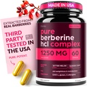 1250mg Potente capsule botaniche per la gestione del peso con Bitter Melon e Banaba Leaf - HCl da Barberry Extract- 30 Servings