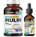 BIO KRAUTER Inulin 100 Capsules & Licorice Root Tincture 2 Fl. Oz.