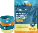 Cliganic Moskito Repellent Microfiber Armbänder (10 Zähler) - für Erwachsene und Kinder, DEET Freie Armbänder